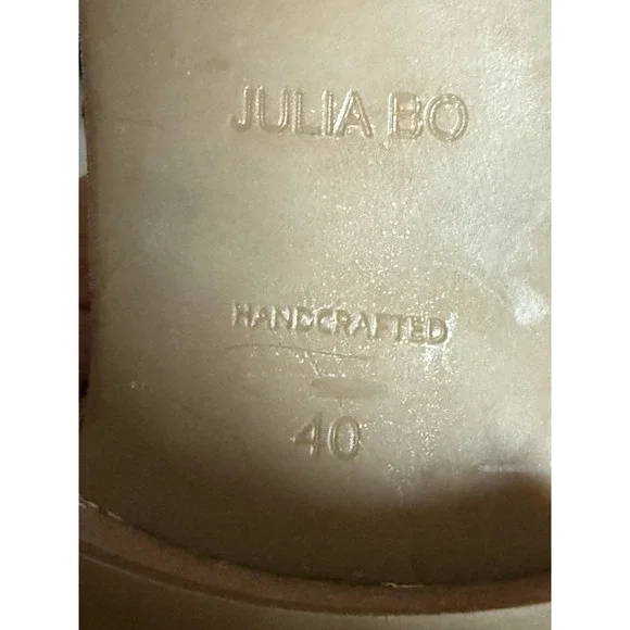 Julia Bo Cut Out‎ Oxfords NASSAU 9 (10) 40 Navy Blue Leather Handcrafted $185 - Picture 8 of 9